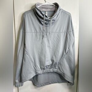 Fabletics Pullover Gray Sweatshirt Oversized